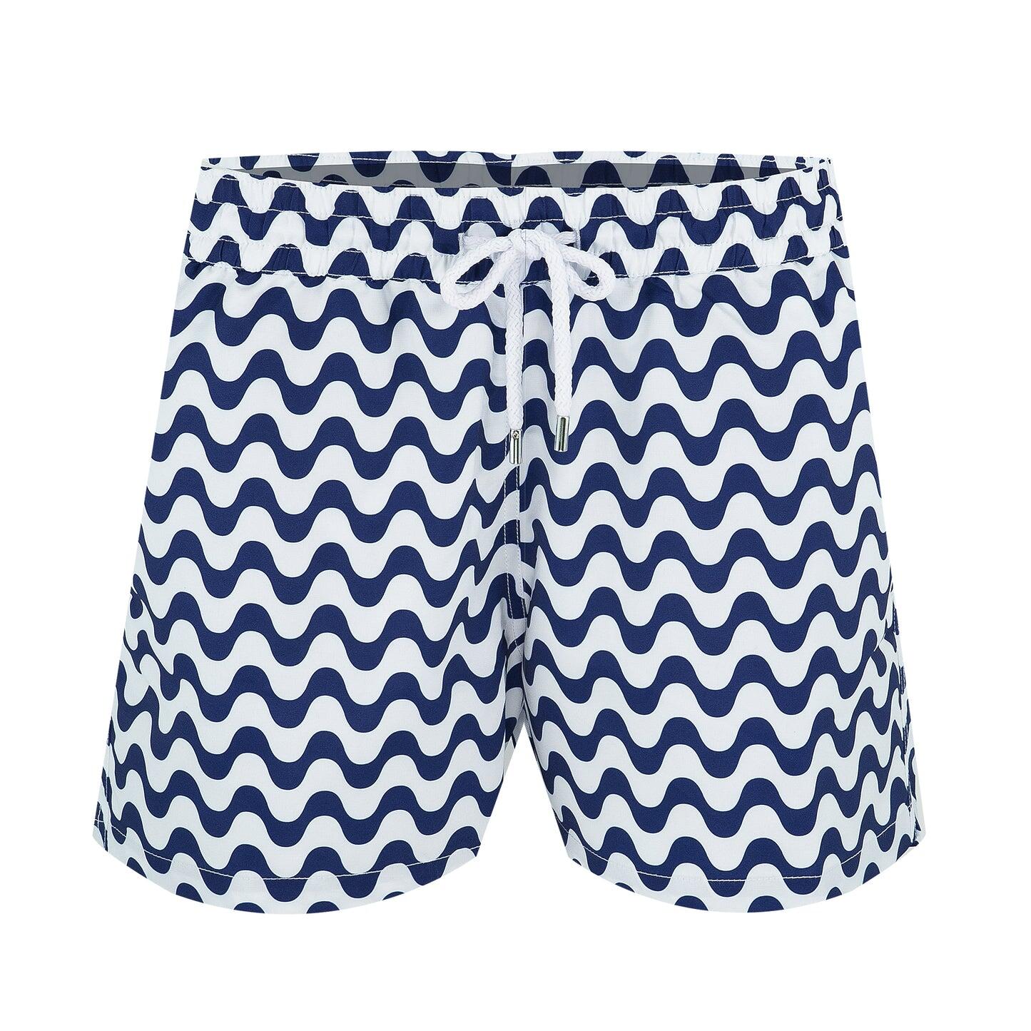 Men’s Swim Trunks with Wavy Print