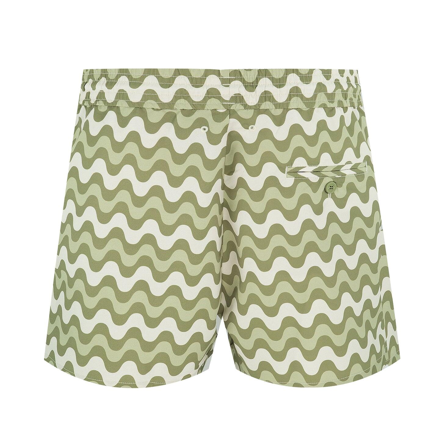 khaki green swim shorts 