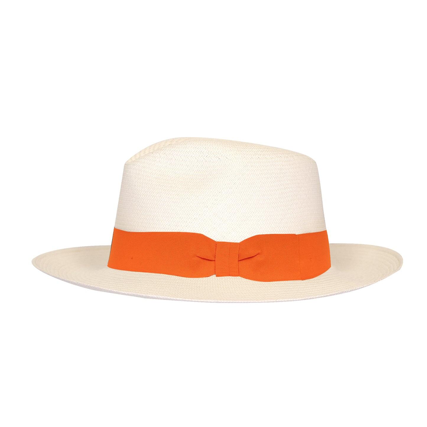 Panama Straw Hat with Orange Band