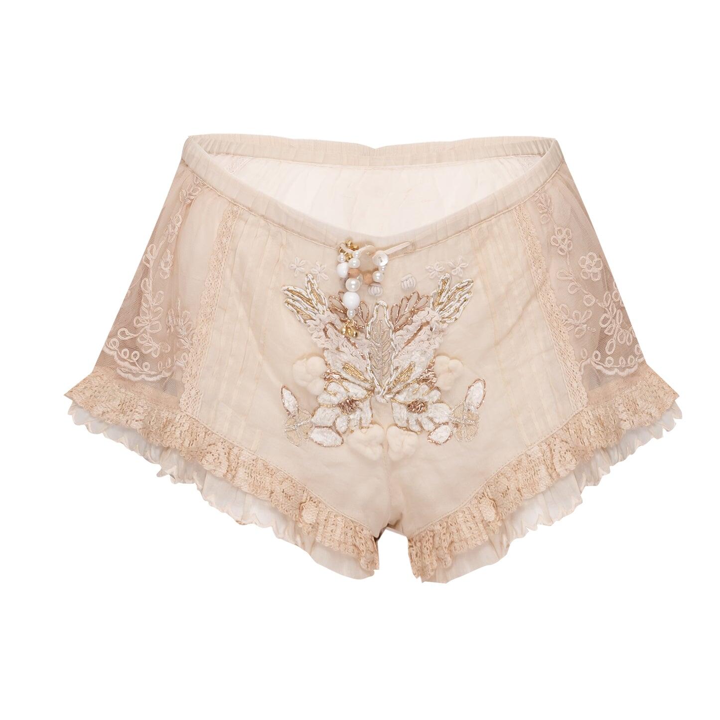 Pants Short Net Ecru - Shorts
