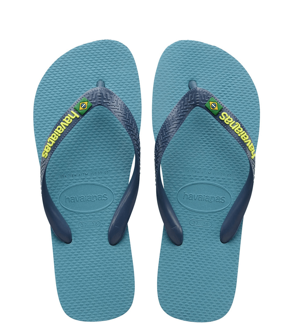 Havaianas Men's Brasil Logo Nautical Blue