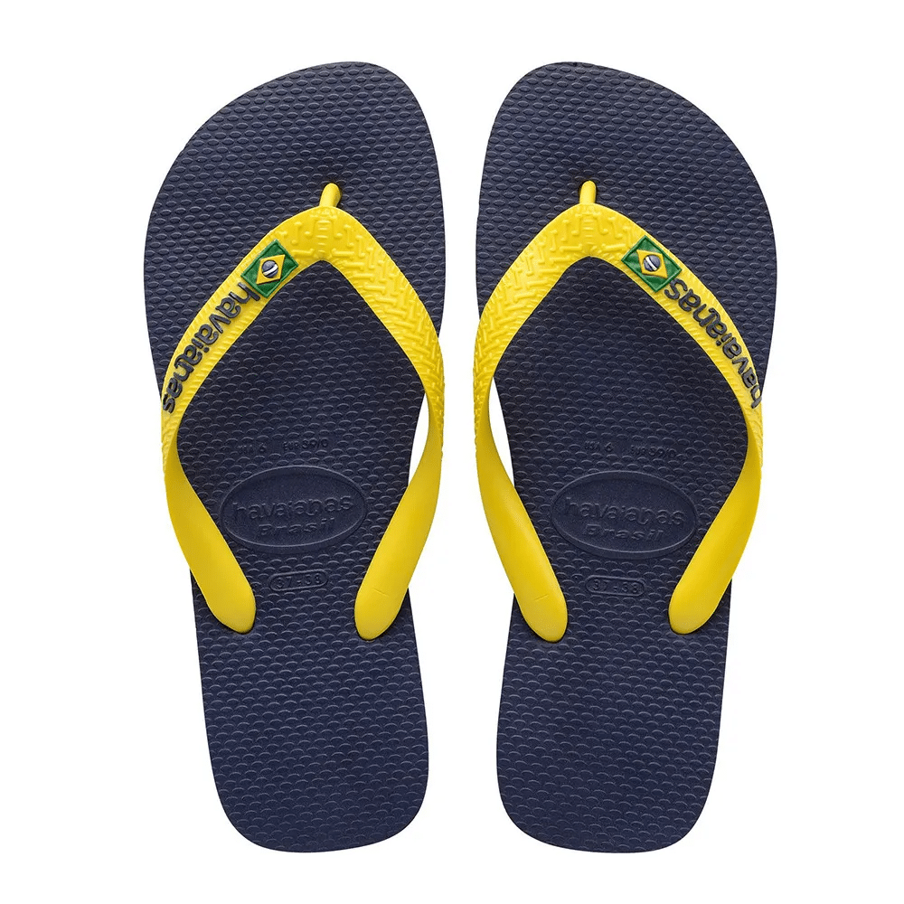 Havaianas Men Brasil Logo Navy Blue/Citrus Yellow