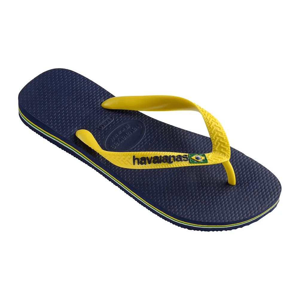 Havaianas Men Brasil Logo Navy Blue/Citrus Yellow