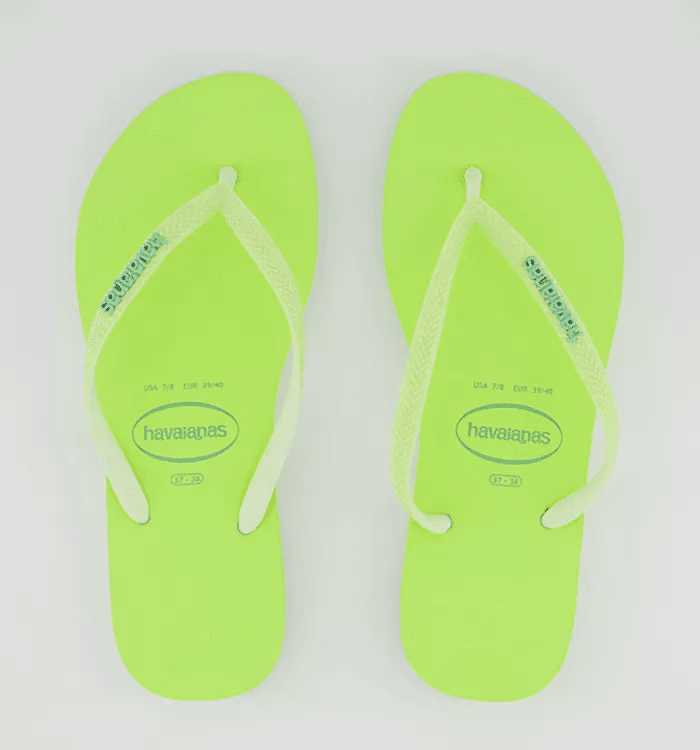 Load image into Gallery viewer, Havaianas Slim Glitter Neon Lime Green
