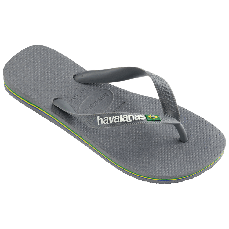 Havaianas Kids Brasil Logo Steel Grey