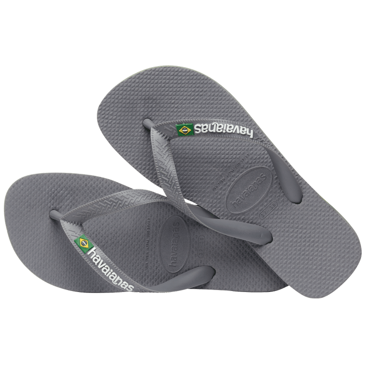 Havaianas Kids Brasil Logo Steel Grey - Shoes