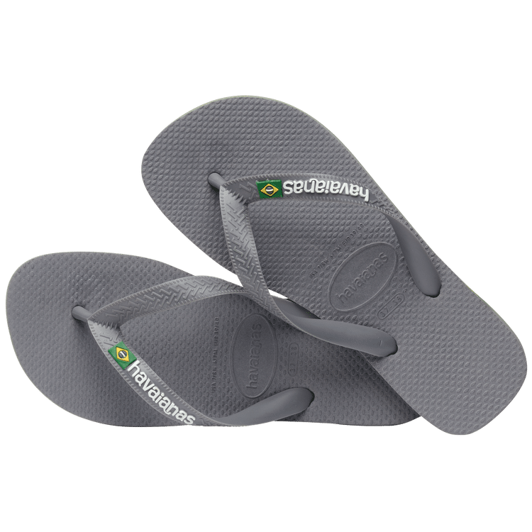 Havaianas Kids Brasil Logo Steel Grey