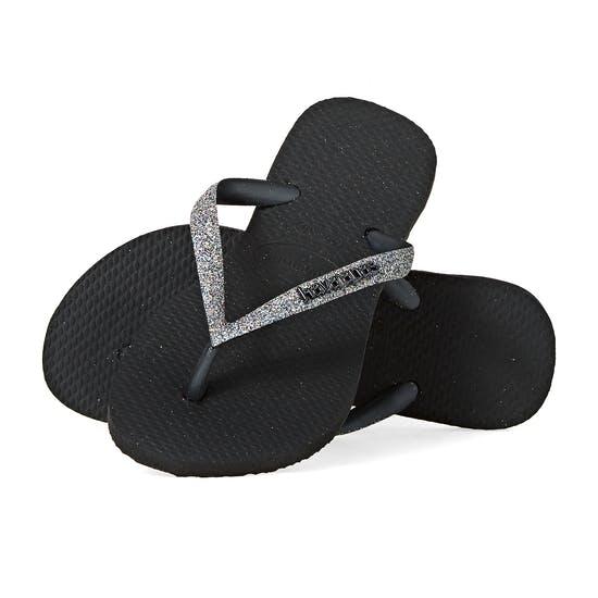 Havaianas Kids Slim Glitter Black