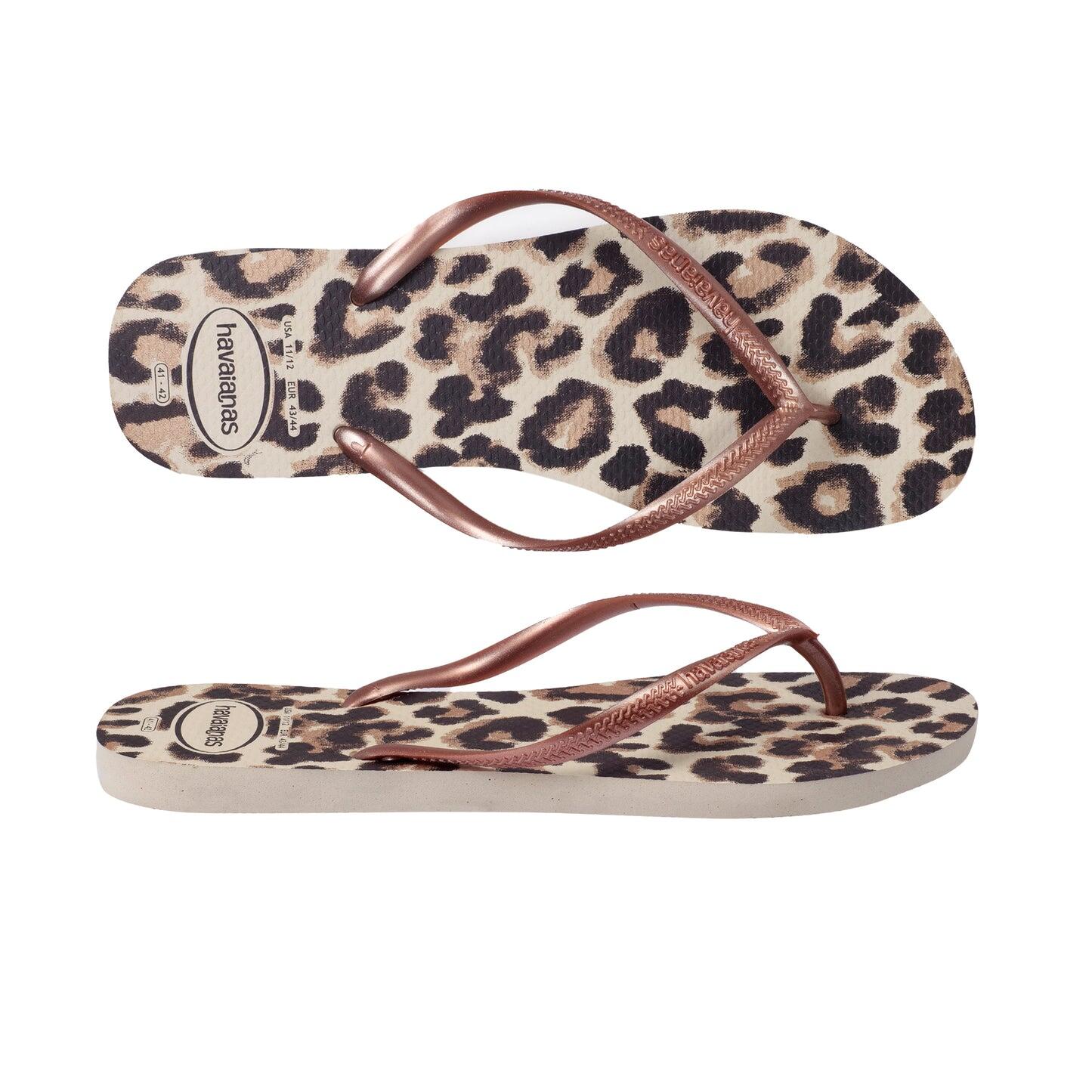 Havaianas Slim Animal Gold/Dark Brown - Shoes