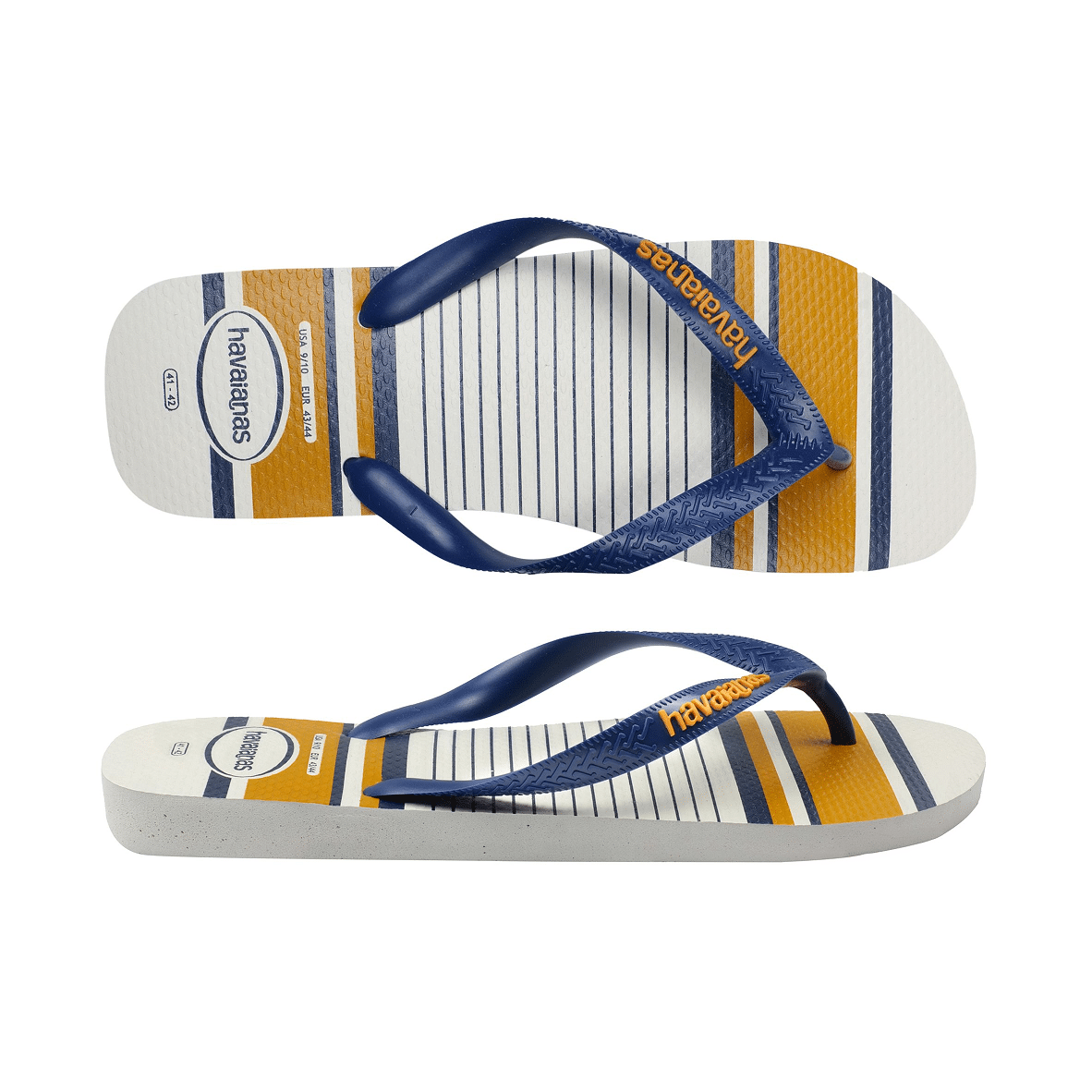 Havaianas Top Nautical White Navy Blue Mustard - Shoes