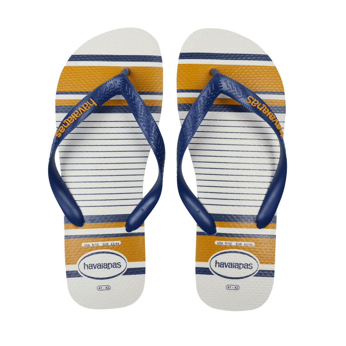 Havaianas Top Nautical White Navy Blue Mustard - Shoes