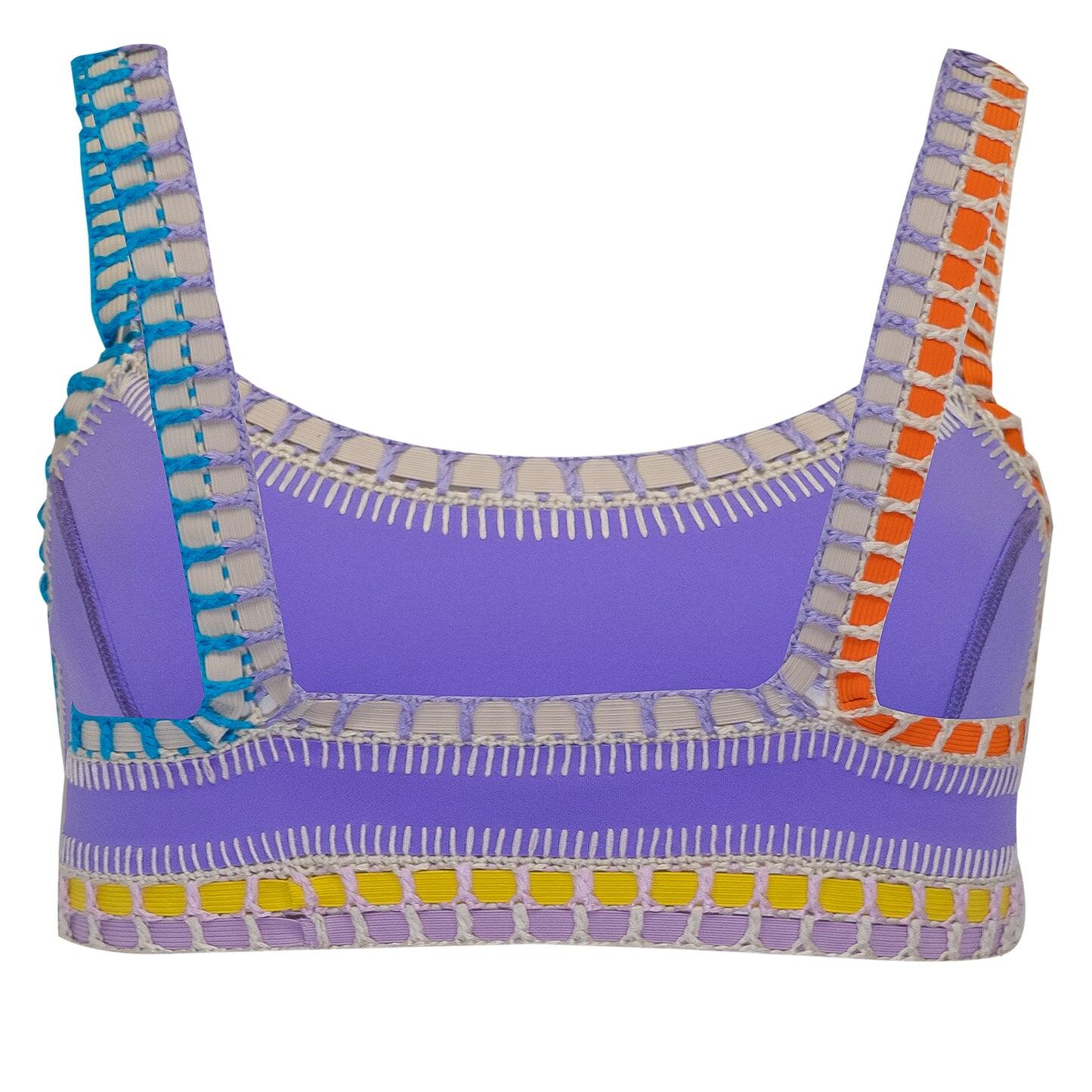 Aura Scoop Bikini Top Lavender - Bikini Top