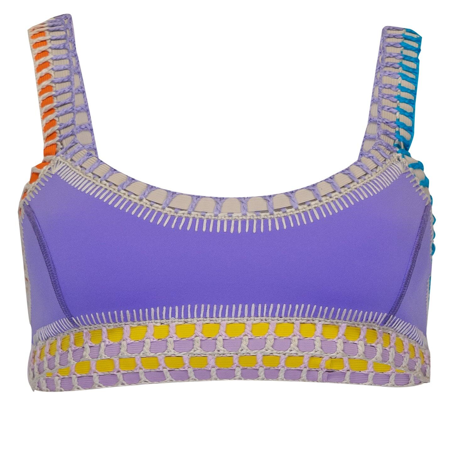 Aura Scoop Bikini Top Lavender - Bikini Top