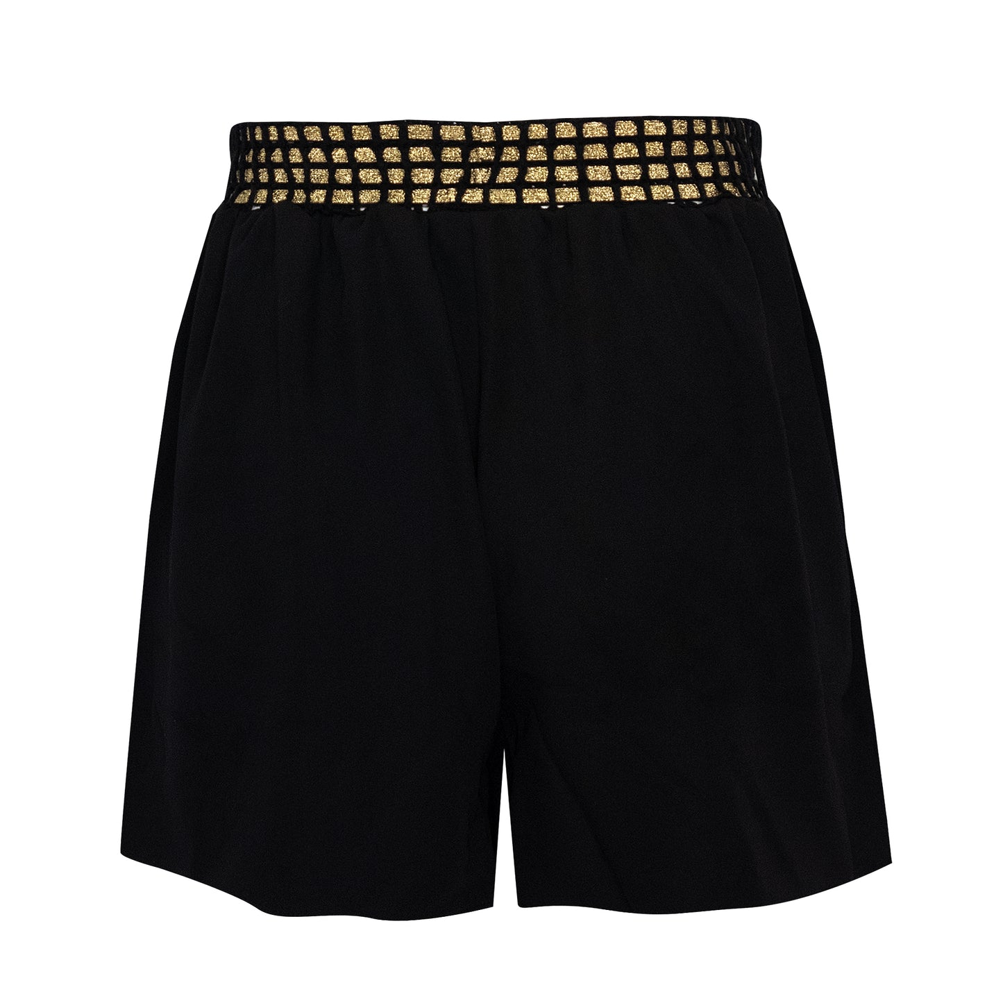 High Waisted Shorts Crepe Black - Shorts