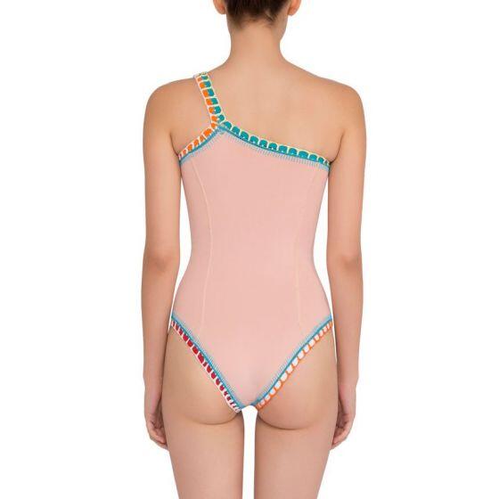 Load image into Gallery viewer, Luna One Shoulder Maillot One Piece
