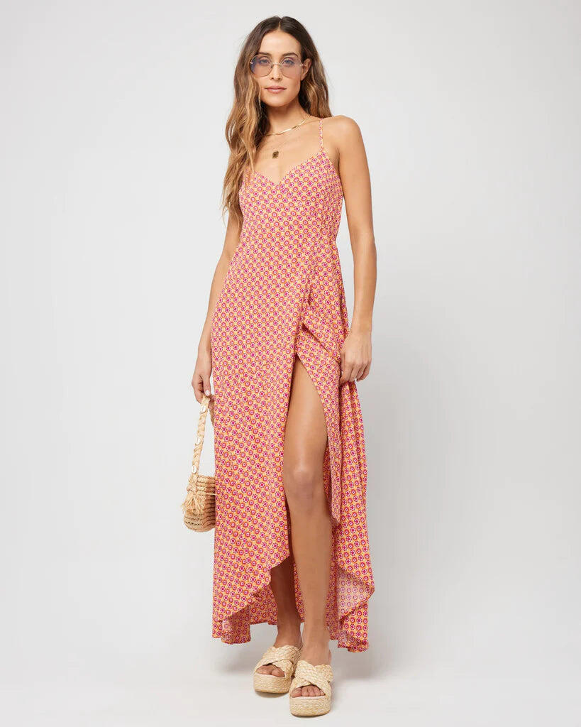 Daisy Print Maxi Dress