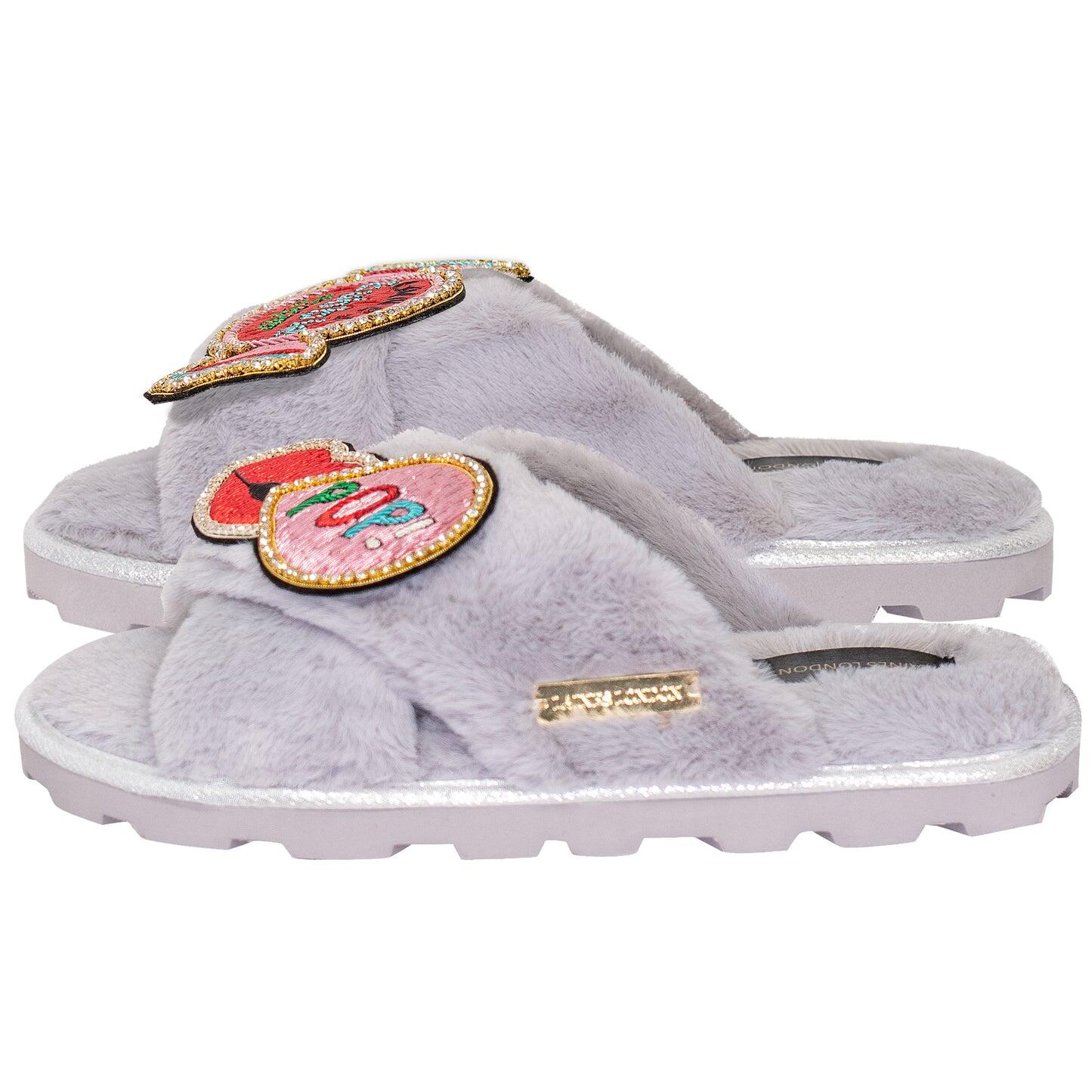 Bubble and Pop Chic Slider Grey - Slipper