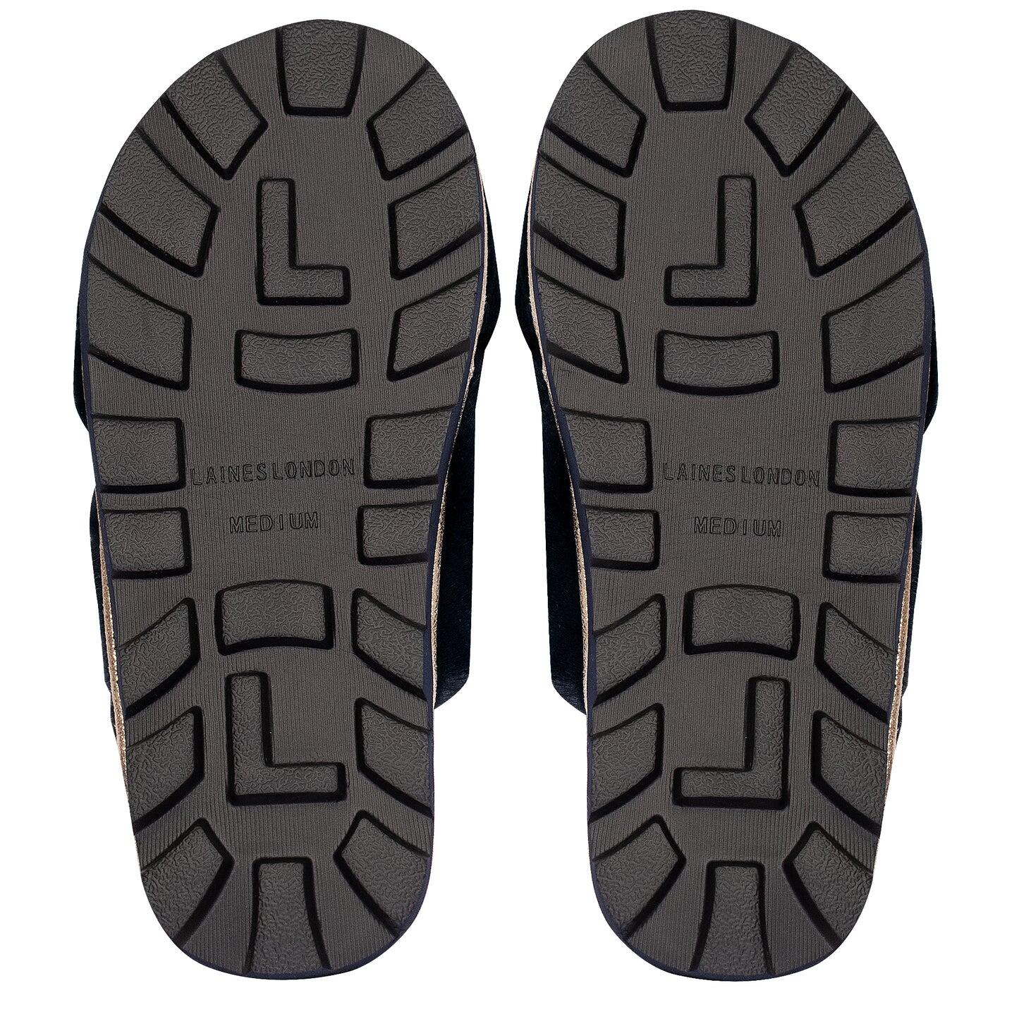 Seashell Chic Slider Navy - Slipper