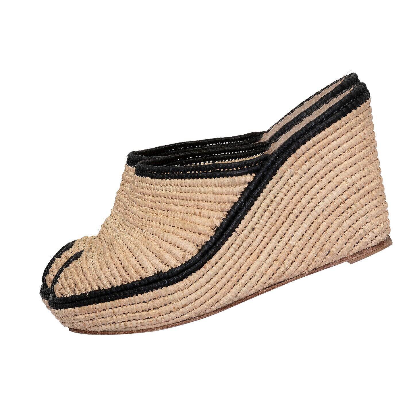 Jessica Wedges Nude Black - Shoes