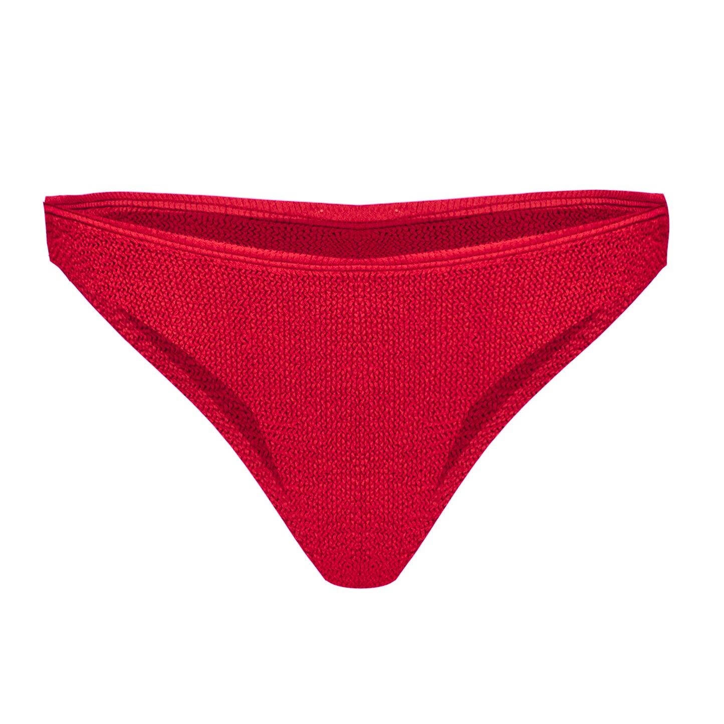 Barcelona Classic Bikini Cheeky Bottoms Red - ONE SIZE - Bikini Bottom