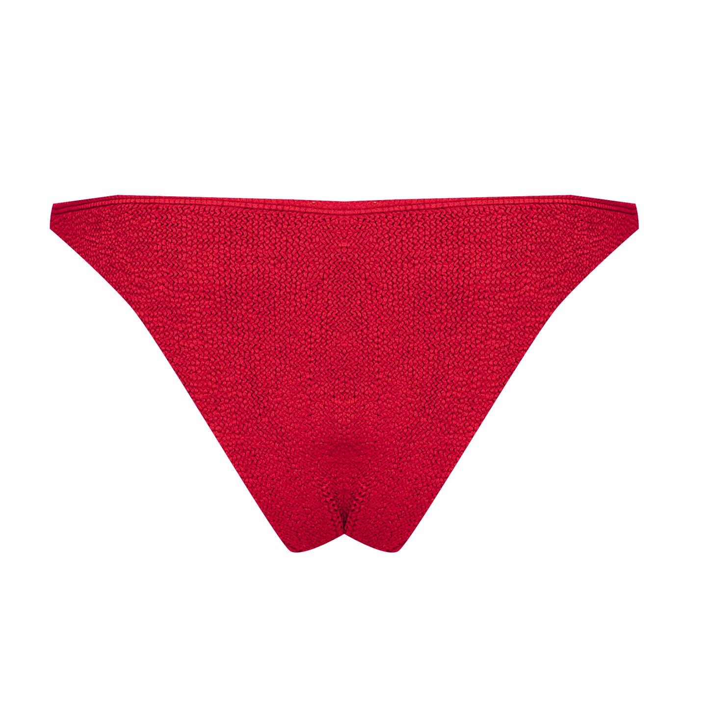 Barcelona Classic Bikini Cheeky Bottoms Red - ONE SIZE - Bikini Bottom
