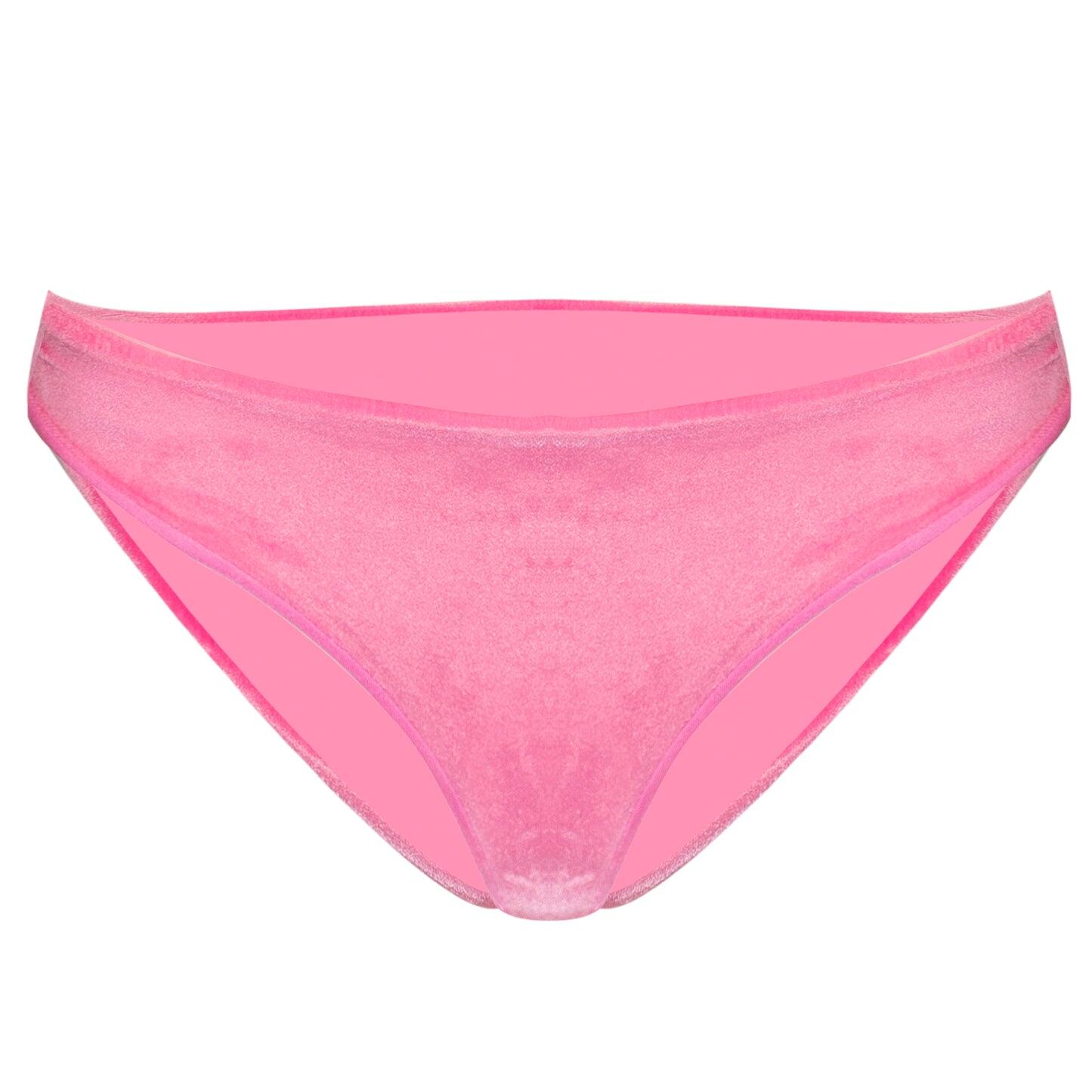 Ibiza Velvet Bikini Bottom Pink - Bikini Bottom