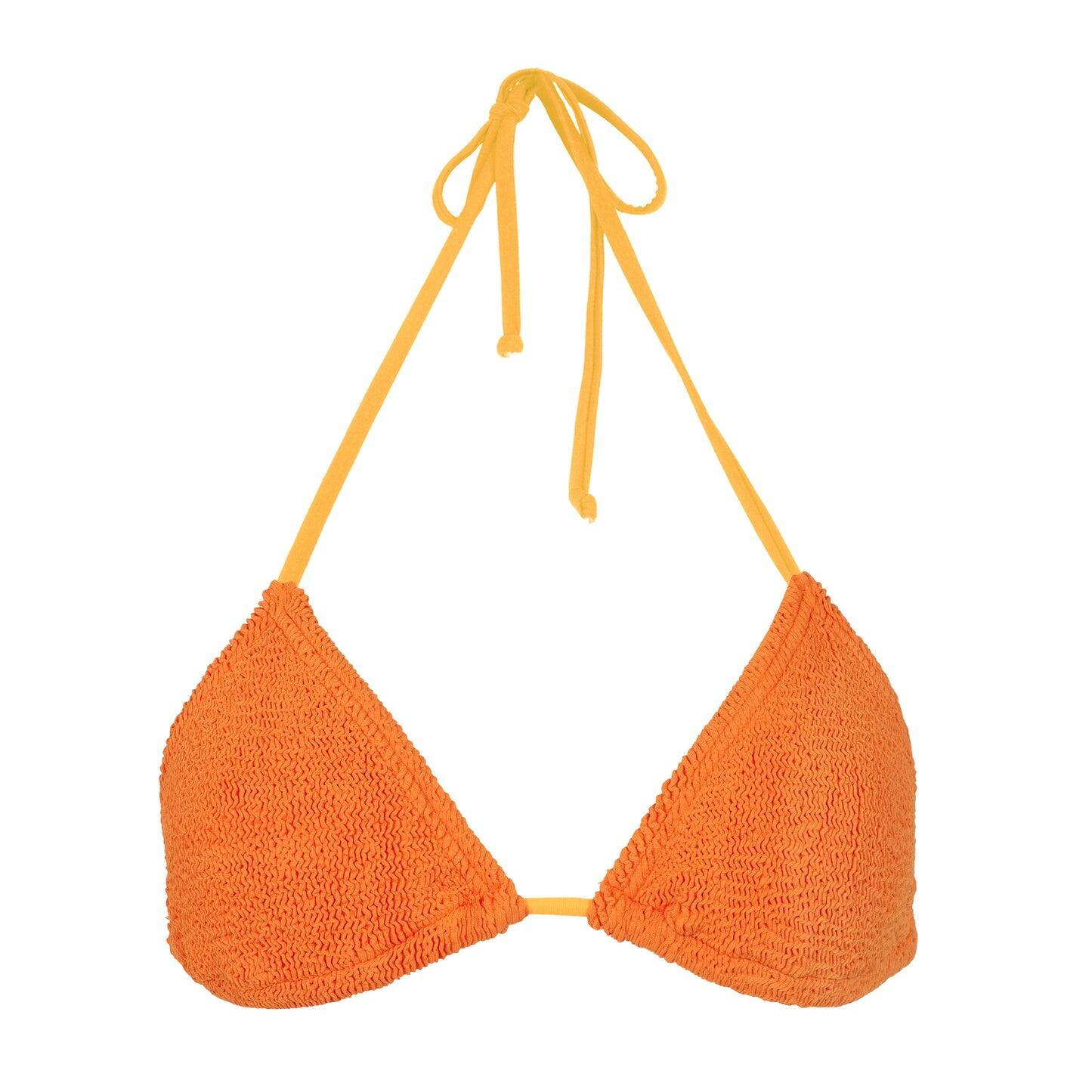 Load image into Gallery viewer, Jamaica Triangle Bikini Top Orange
