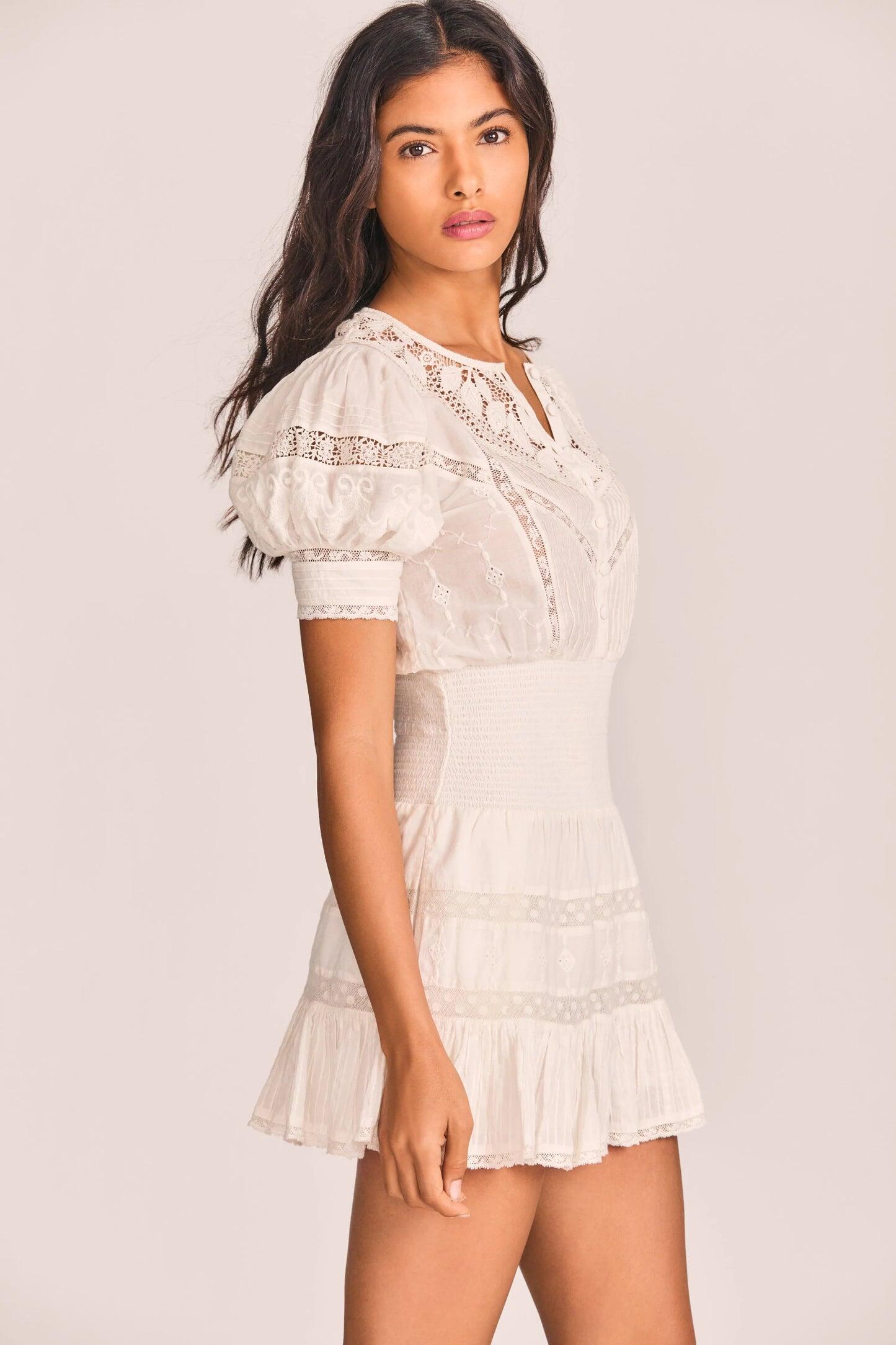White Mini Smock Dress
