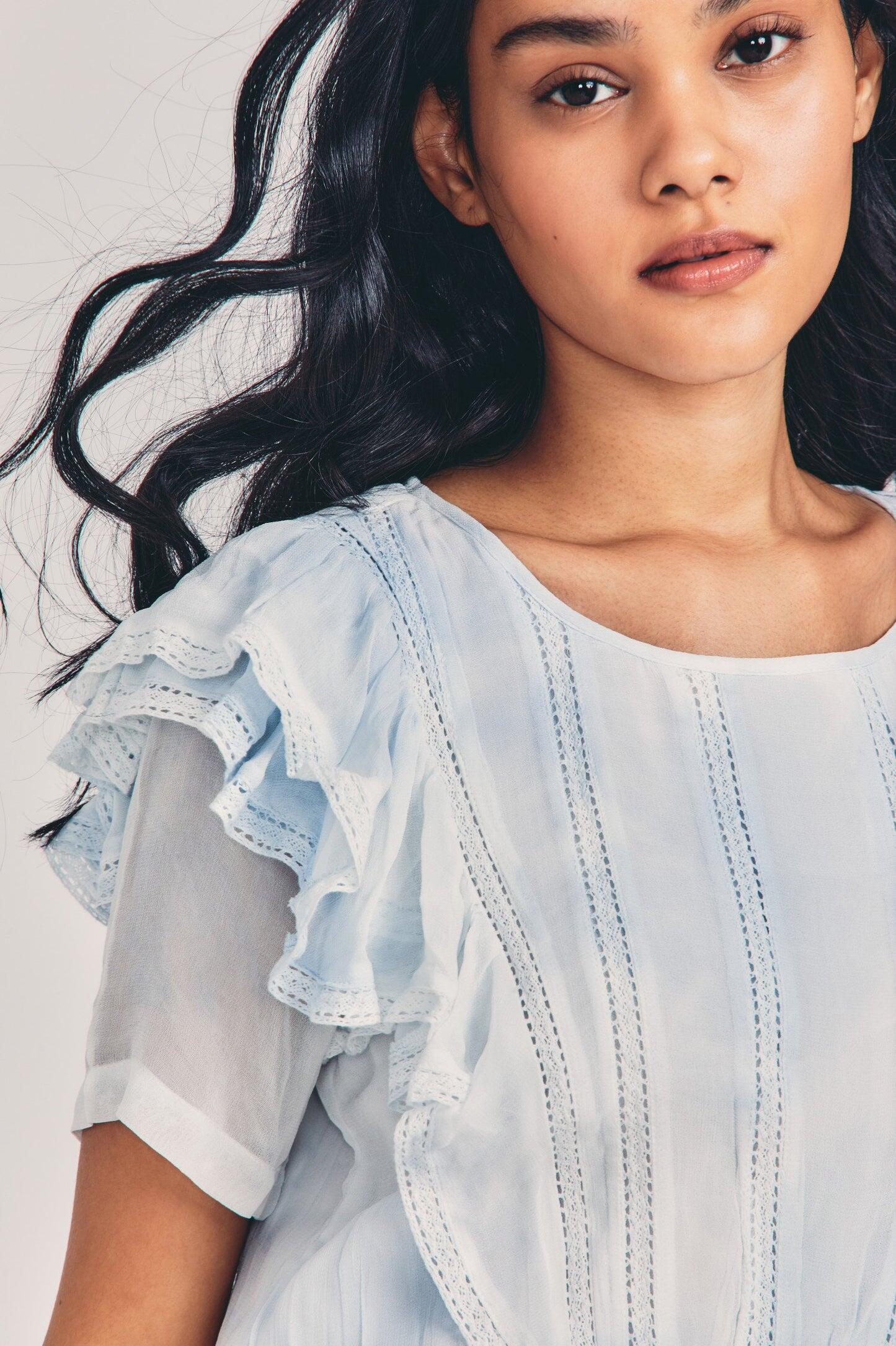 Natasha Dress Bedroom Blue Hand Dye - Dress