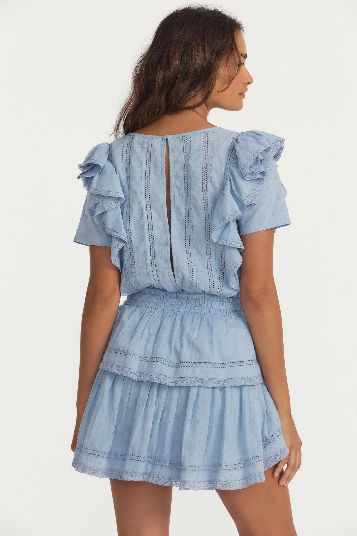 Mini Dress with Back Hook and Eye Closures