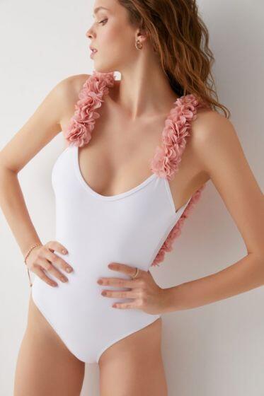 After Party White & Dusty Pink One Piece - One Piece