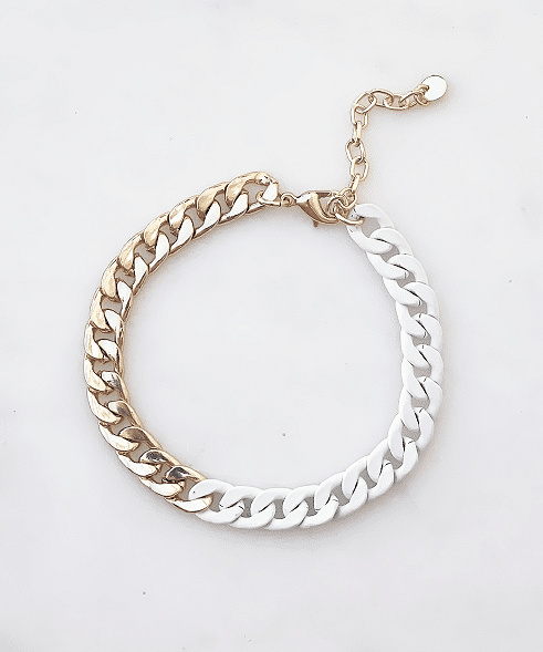 Colorful Chain Bracelet White - Bracelet