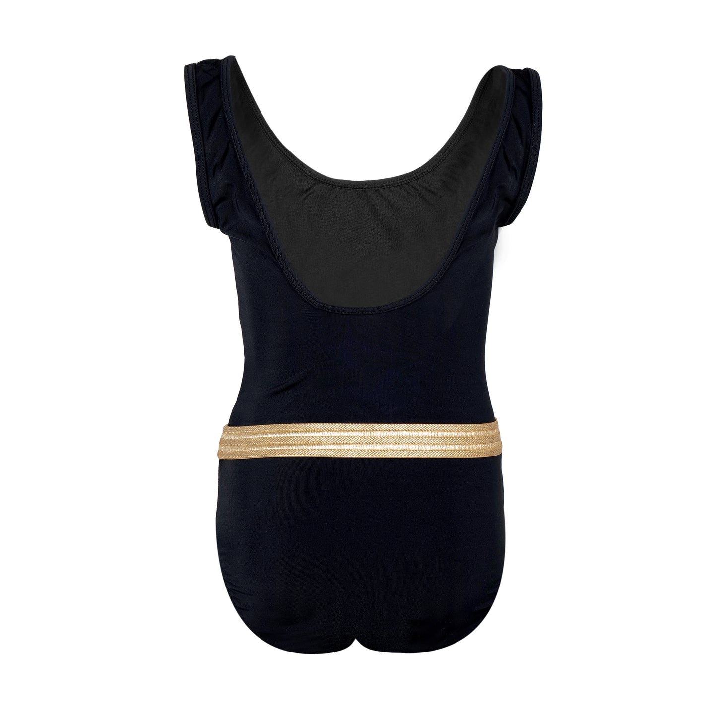 Load image into Gallery viewer, Kids Black Swimsuit With Gold Shimmer
