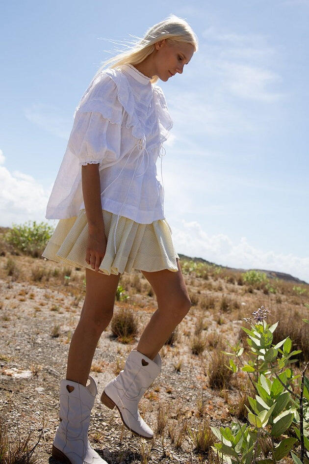 Lykke Linen Top White - Top