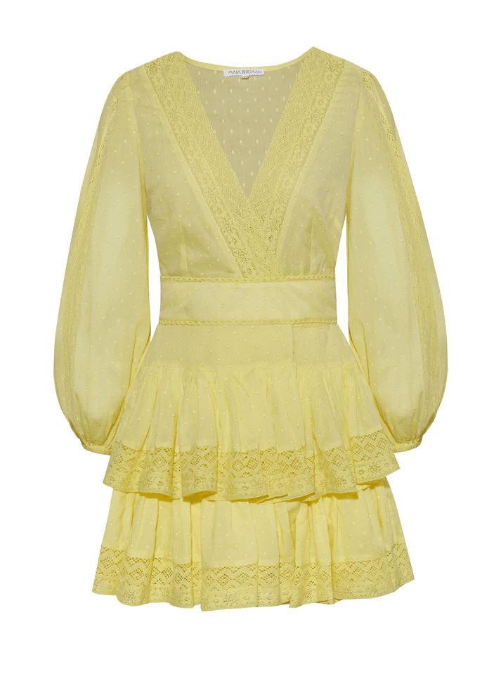 Mika Linen Dress Lemon