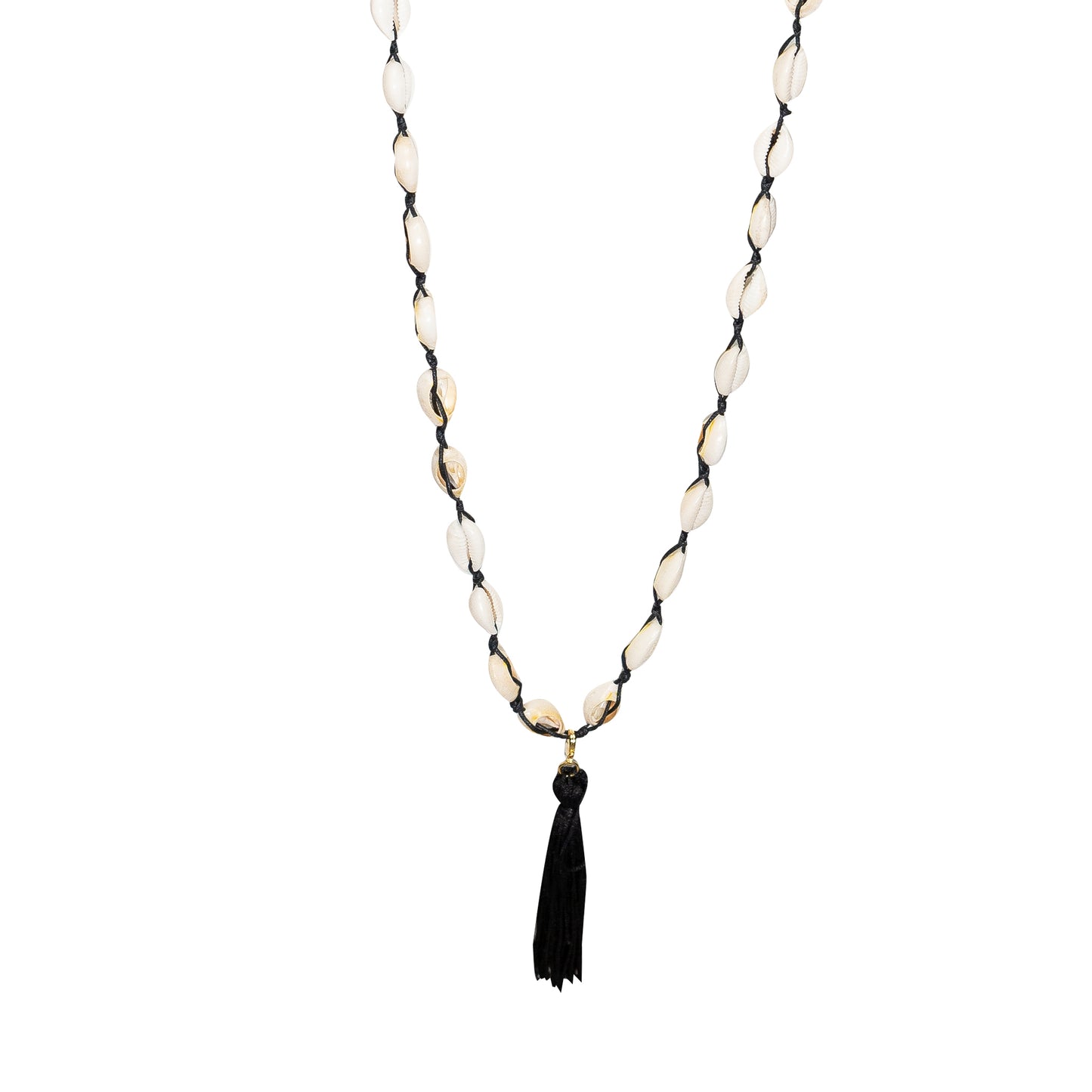 Shell Long Necklace Black
