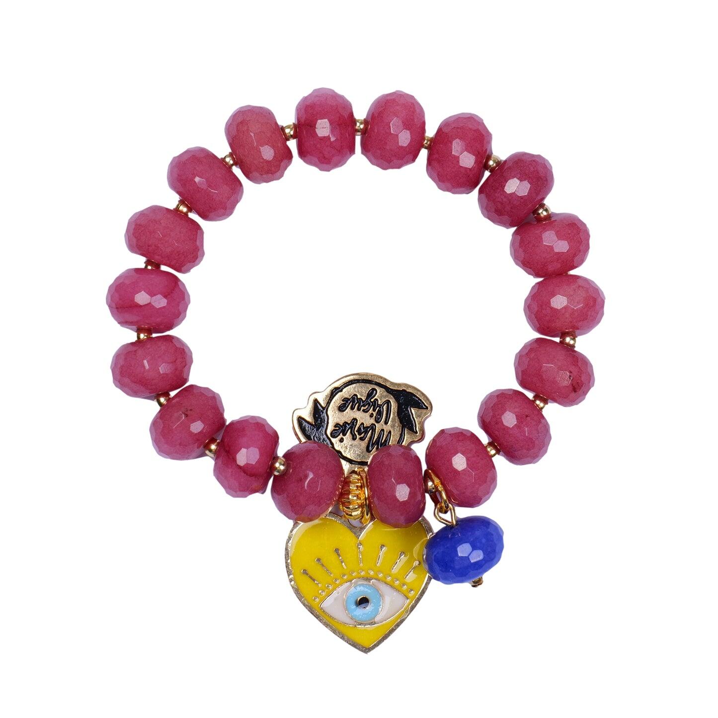 Sun Colour Bracelet Grape/Yellow Heart - Bracelet