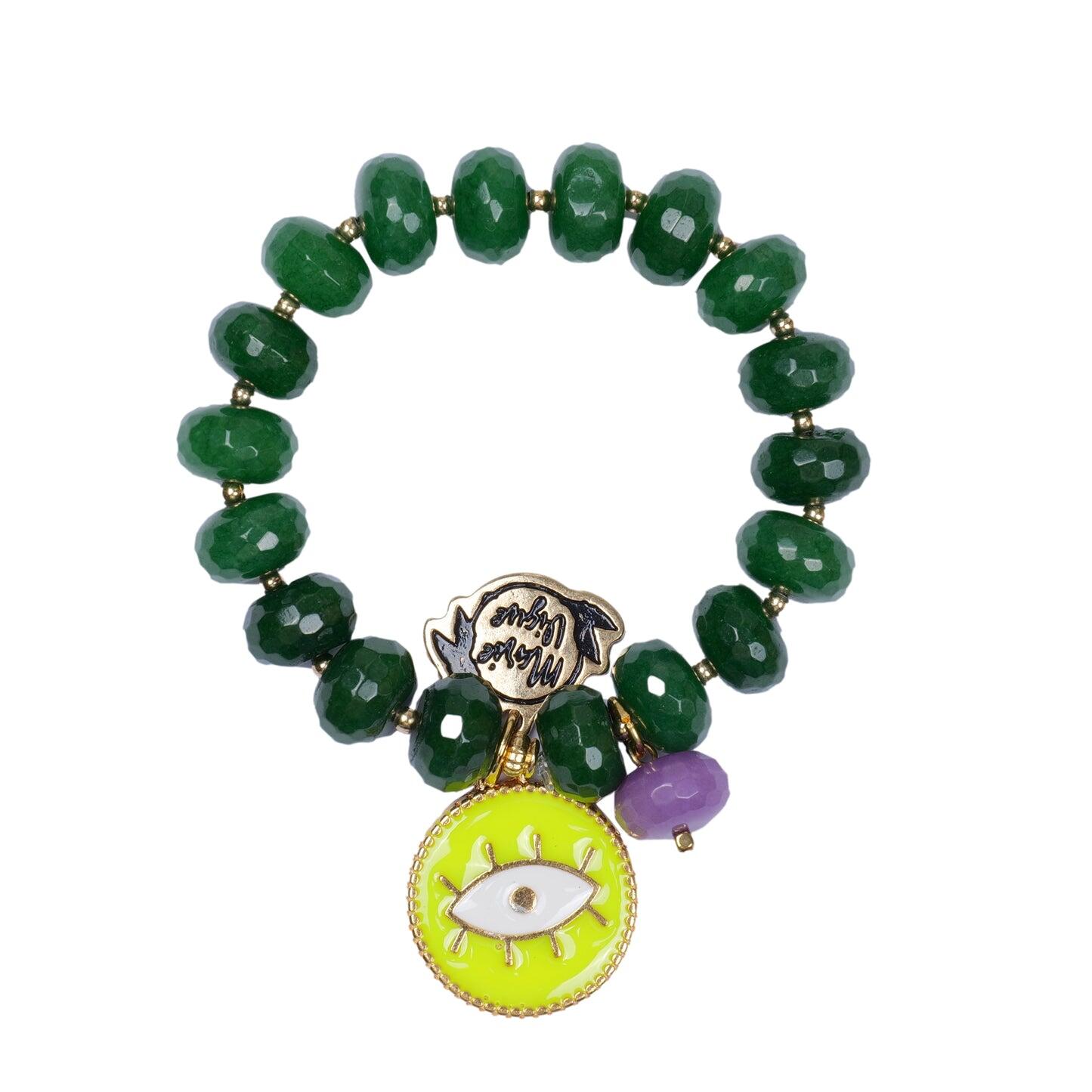 Sun Colour Bracelet Green/Neon Yellow - Bracelet