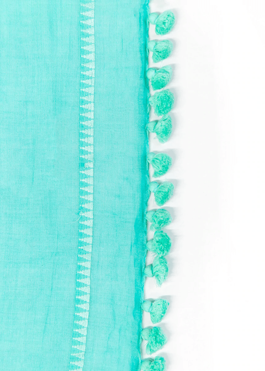 Dupatta Plain Shawl Lagoon - ONE SIZE - Sarong
