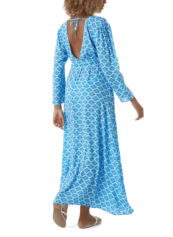 Melissa Odabash Maxi Kaftan Blue