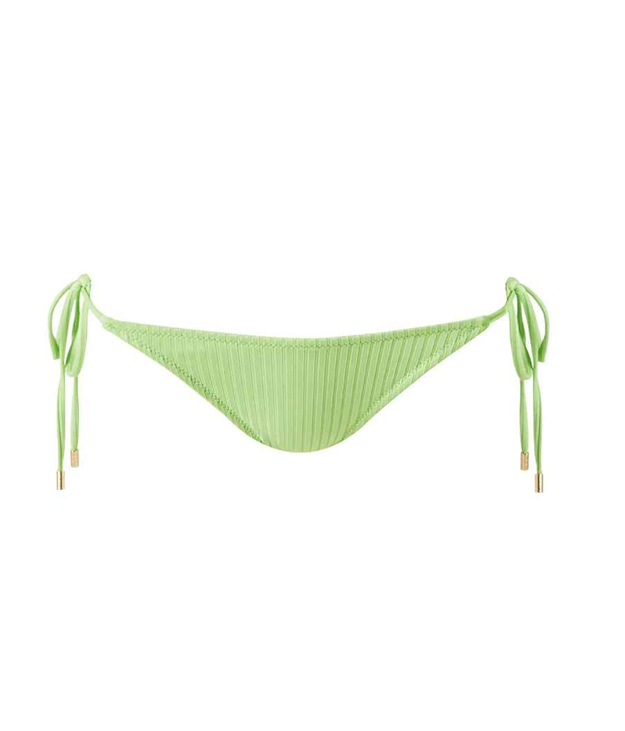 Ribbed Bikini Bottom in Lime Green 