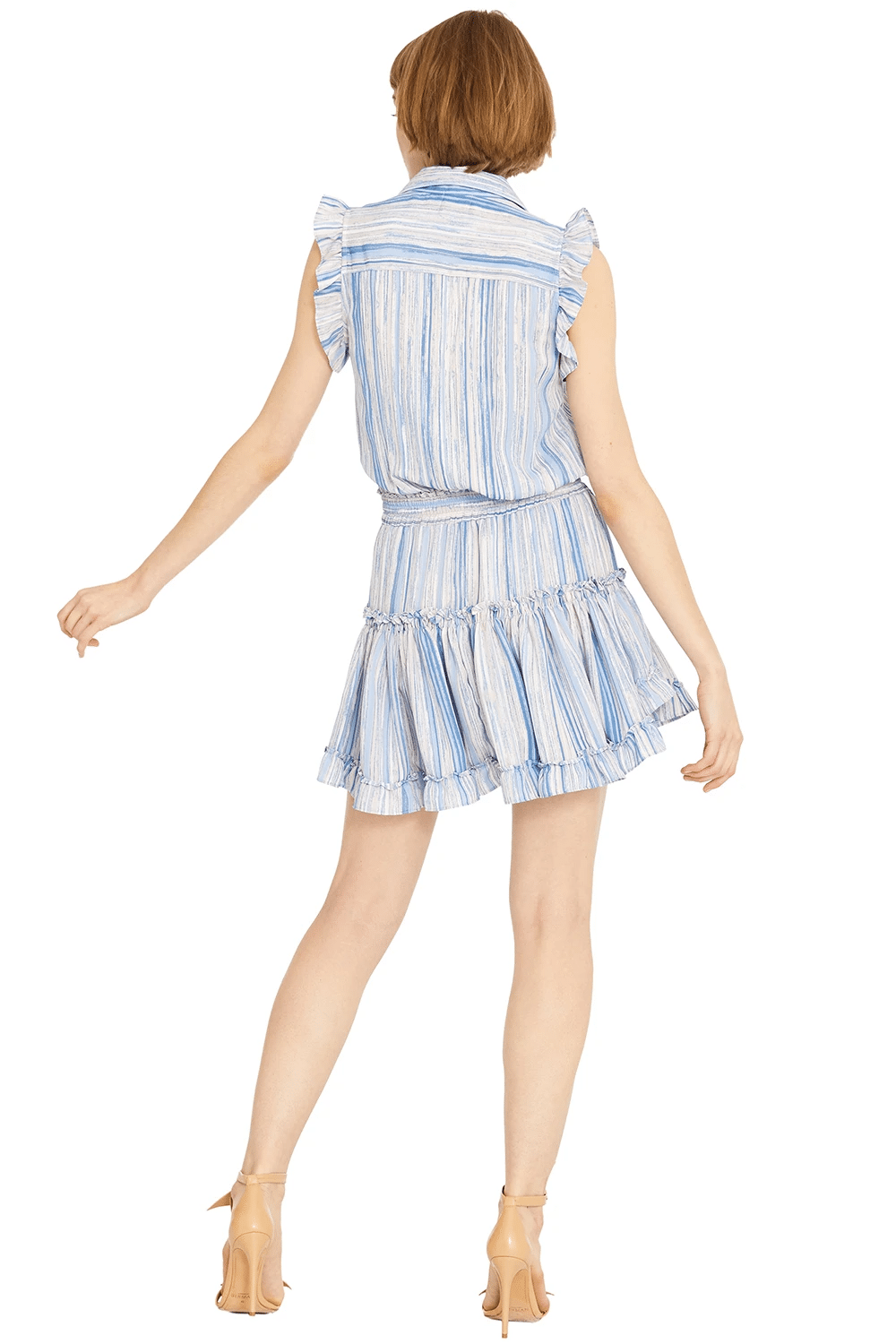 Carlota Dress Abstract Stripe Blue - Dress