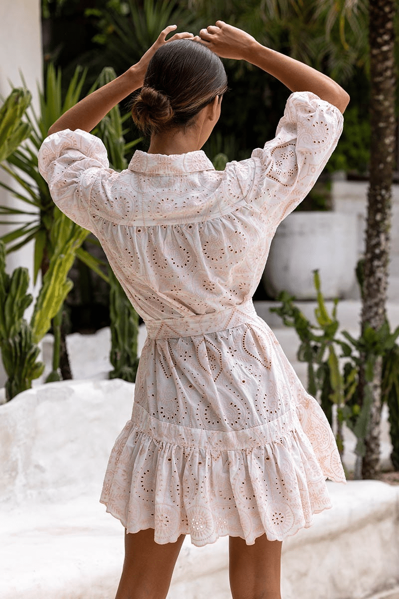 Back View of the Resort Wear Dress Above the Knee