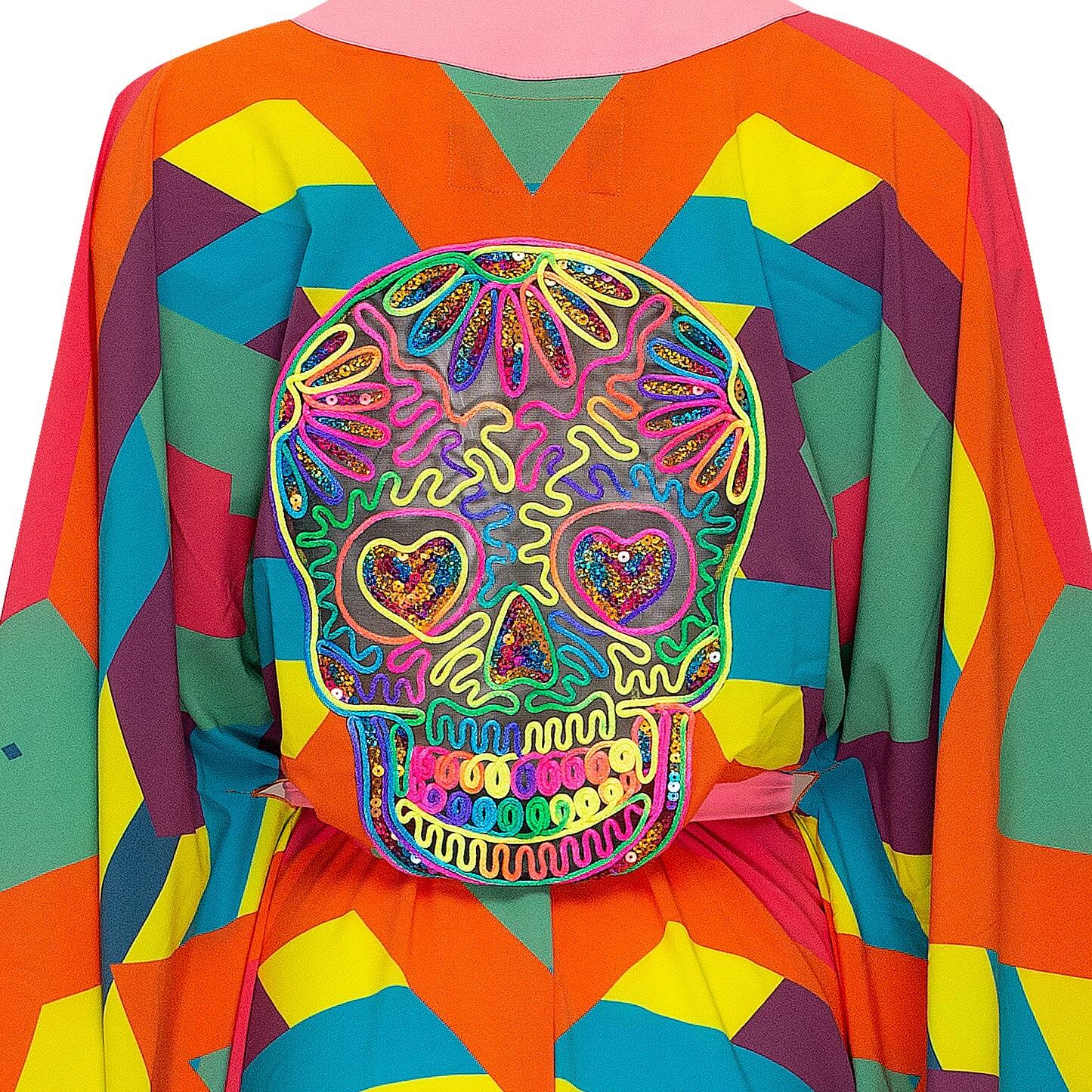 Long Neon Pink Kimono - Kaftan