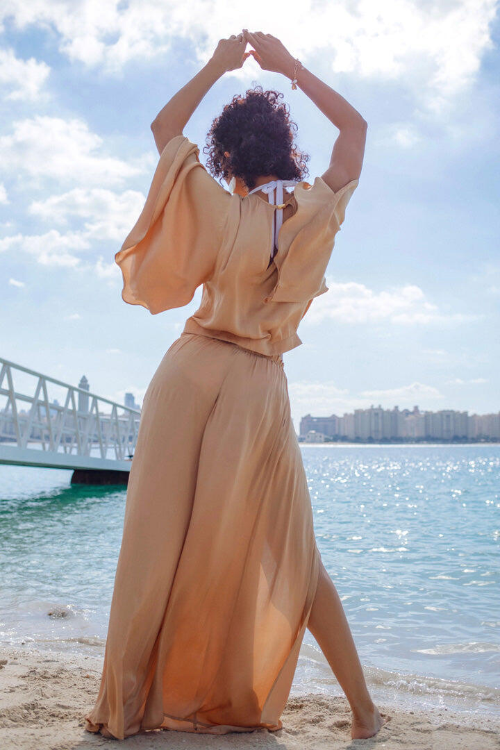 Wrap Side Trousers with Splits