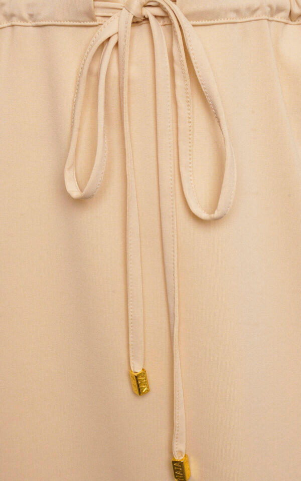 Drawstring Waist Mini Dress with Naia Gold Trims