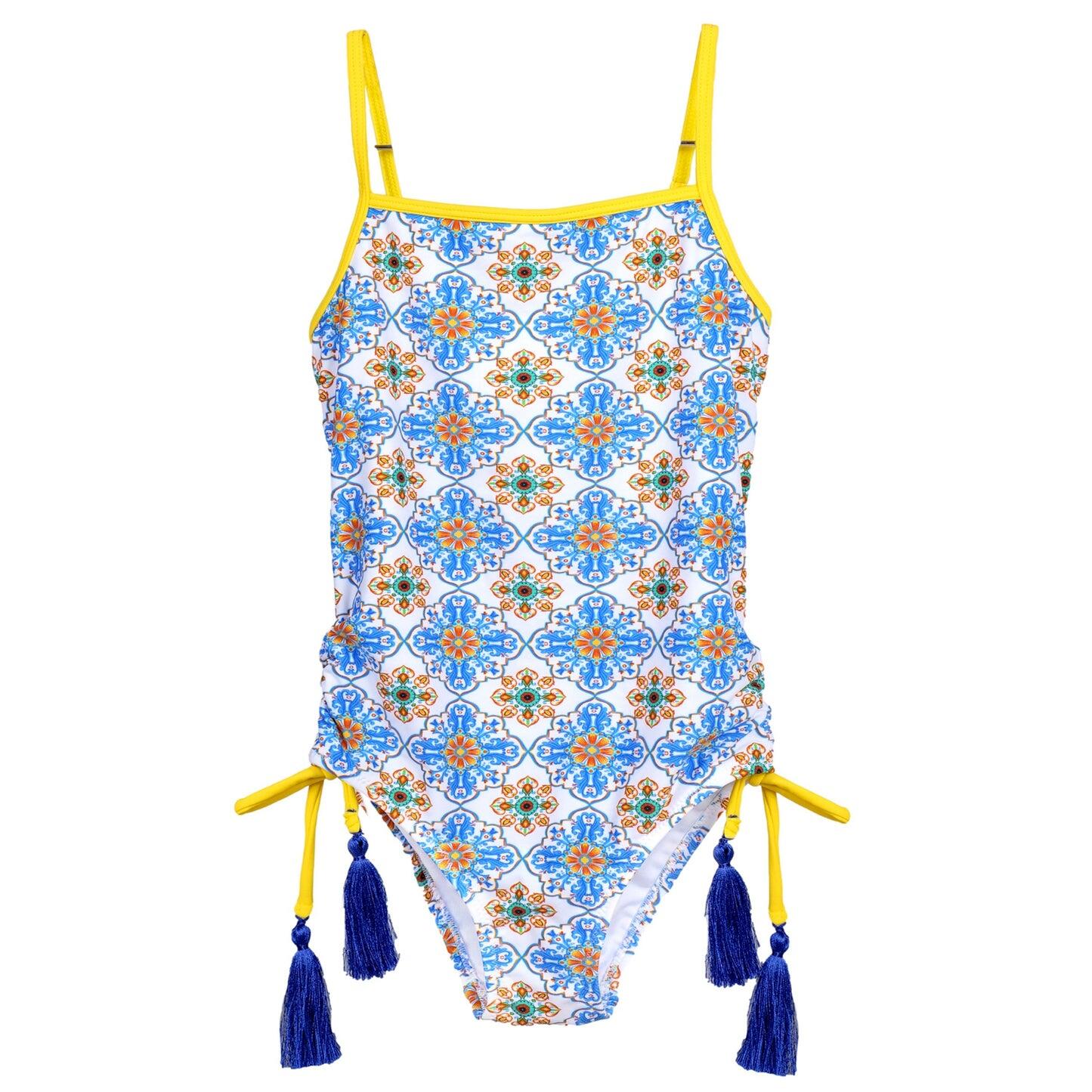 Girls Tassel One Piece Swimsuit