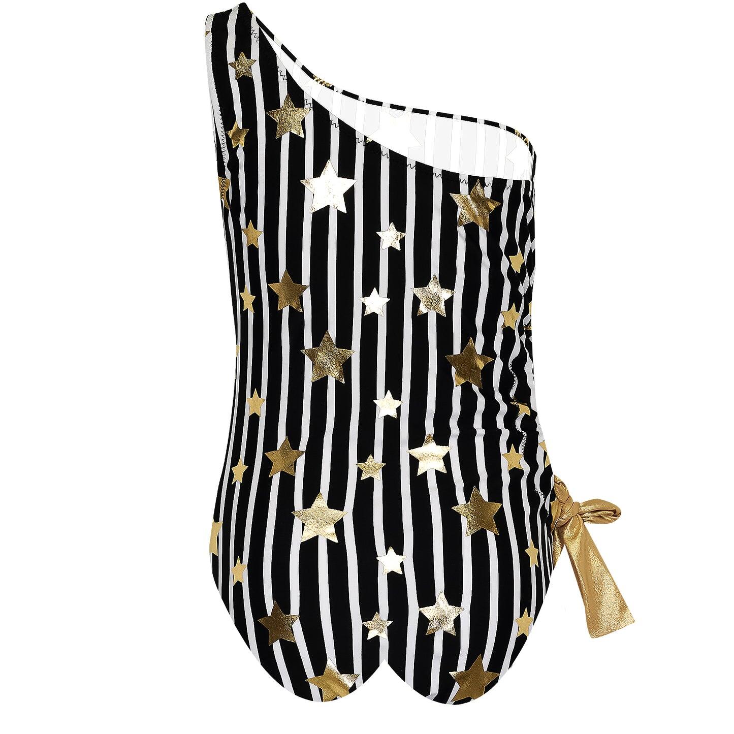 Cutout One Shoulder One Piece Swimsuit