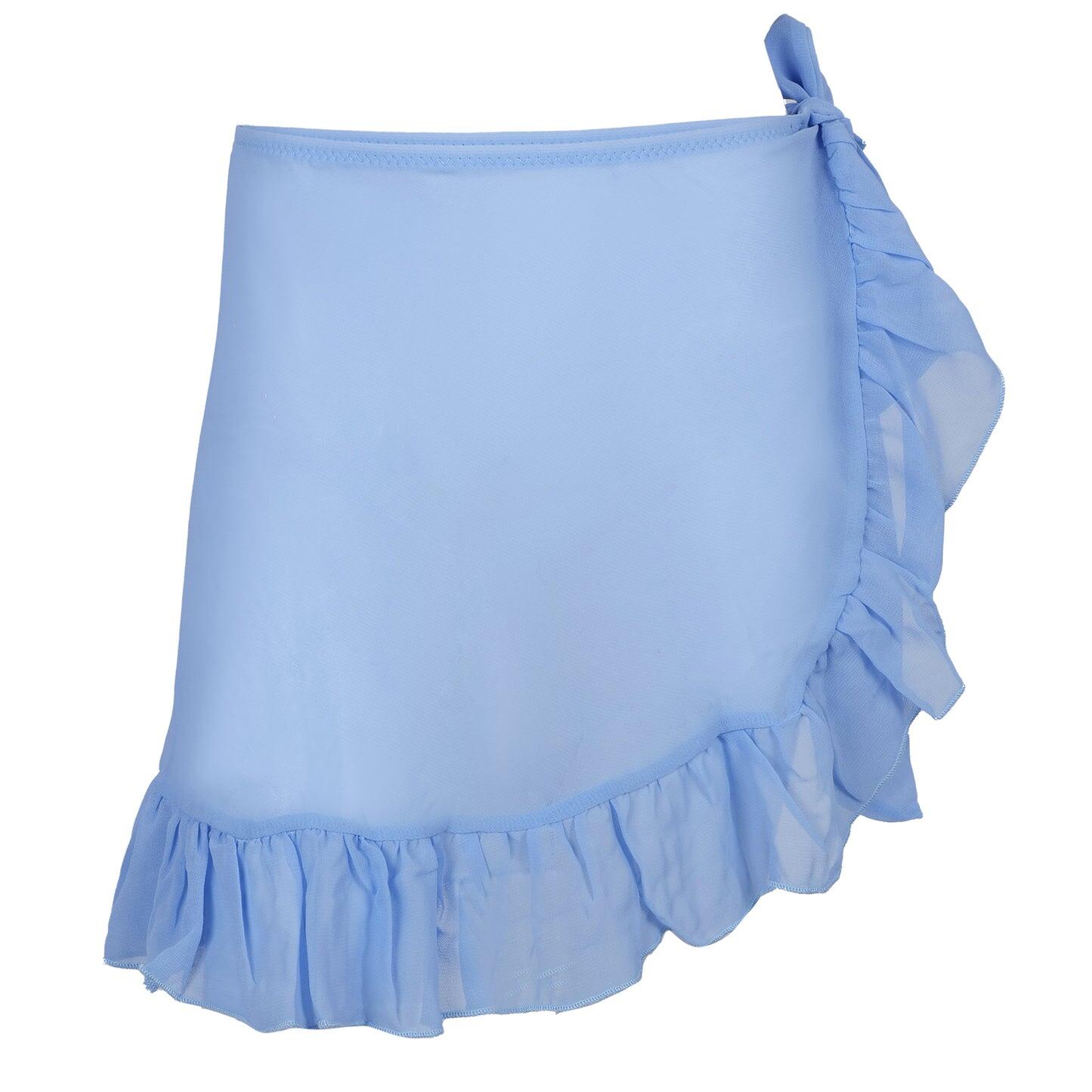 Load image into Gallery viewer, Wrap Mini Skirt For Girls in Blue
