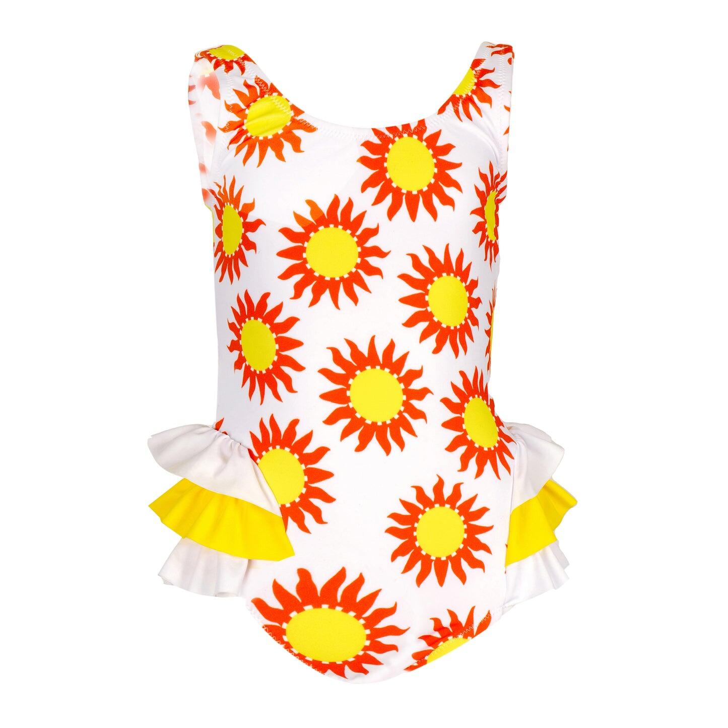 Girls One Piece Swimsuit With Floral Print